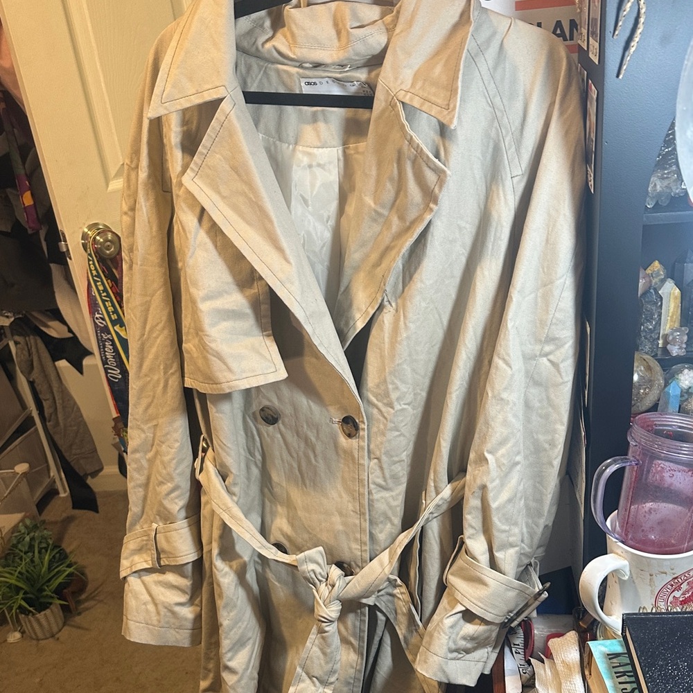 ASOS Long Beige Trench Coat